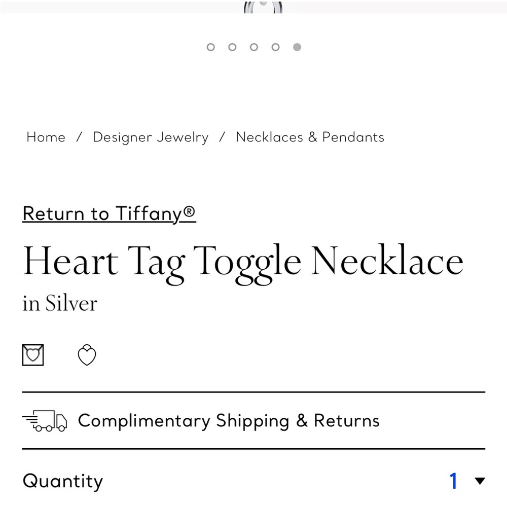 Return to Tiffany&Co. heart toggle necklace (trading)